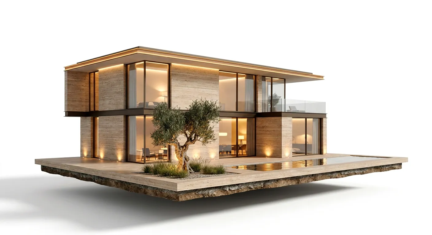 AURA Studio — Villa Solara Night View